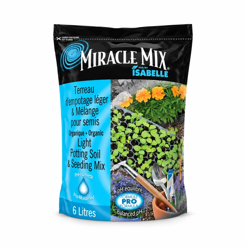 Terreau léger pour empotage et semis Miracle Mix – 6 L