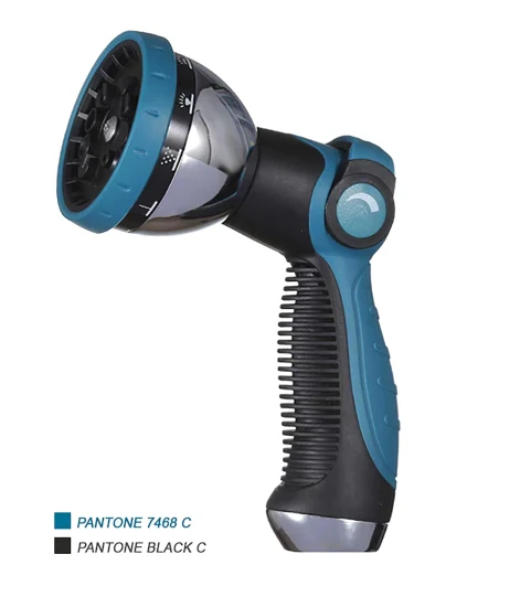 Pistolet d’arrosage en alliage de zinc et plastique – assorti