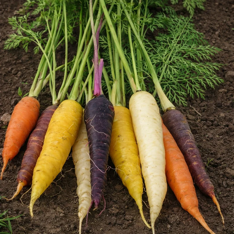 Carotte en mélange sur ruban ( Daucus carota )
