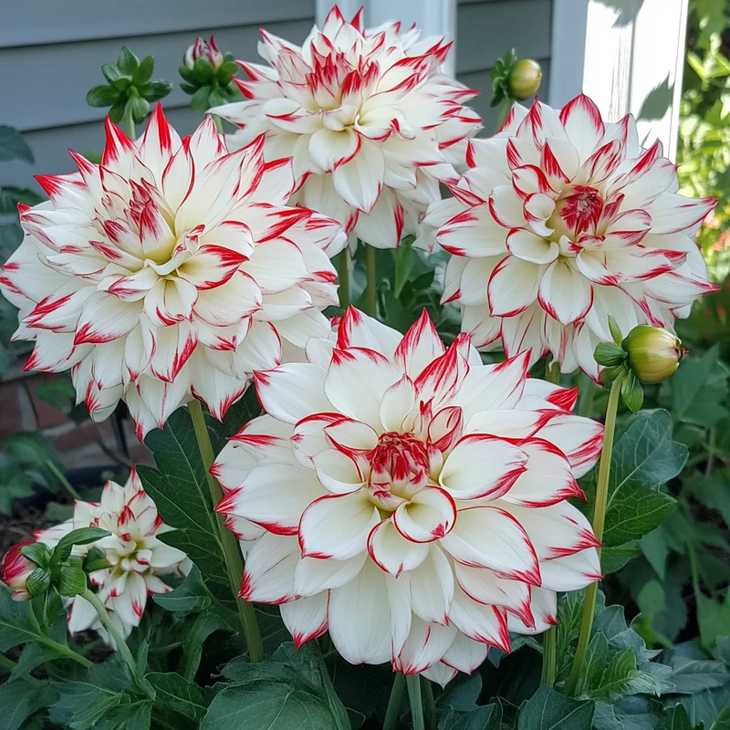 Dahlia Seeds (Mixed White and Red Dahlia Seeds) - Vibrant Colorful Blooms for Gardens