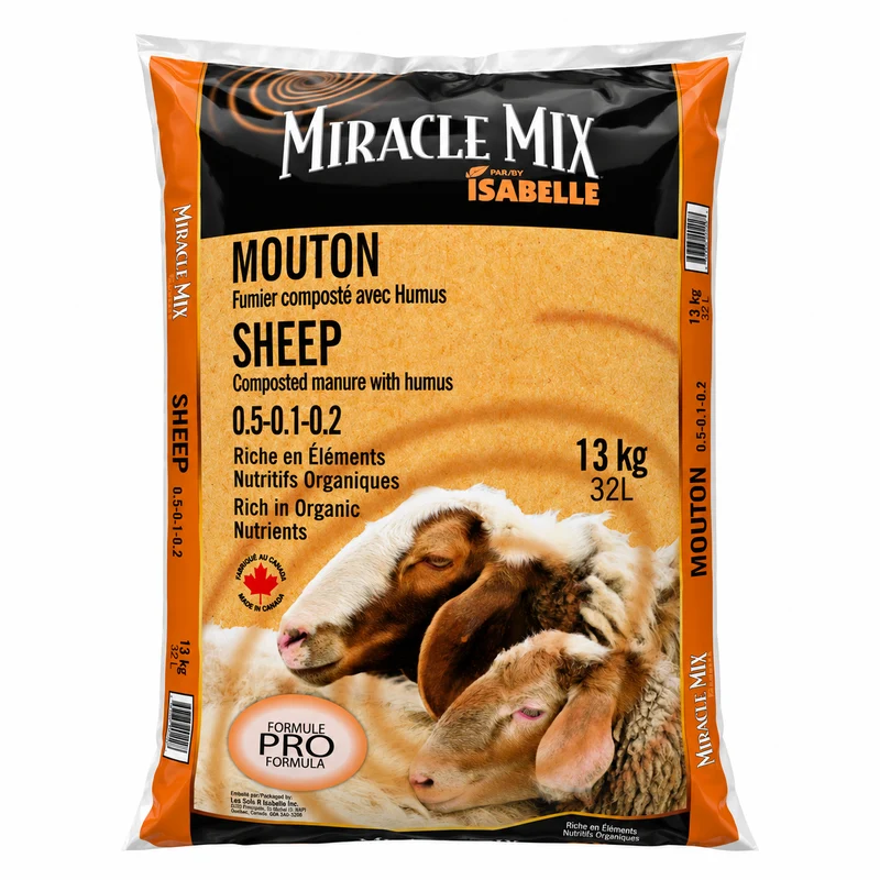 Fumier composté de mouton Miracle Mix – 32 L