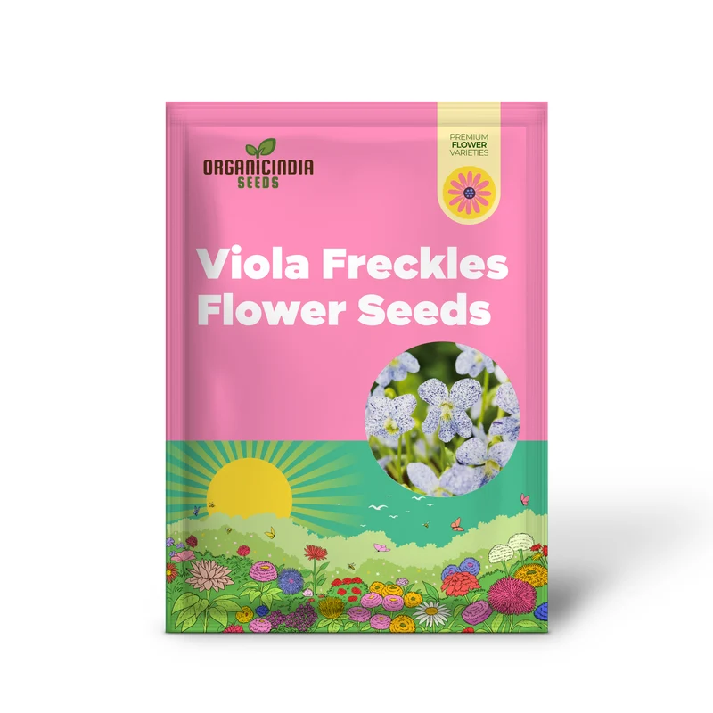 Viola Freckles Flower Seeds for Planting – Dappled Face Pansy Style Blooms, Cool Season Annual for Outdoor Garden