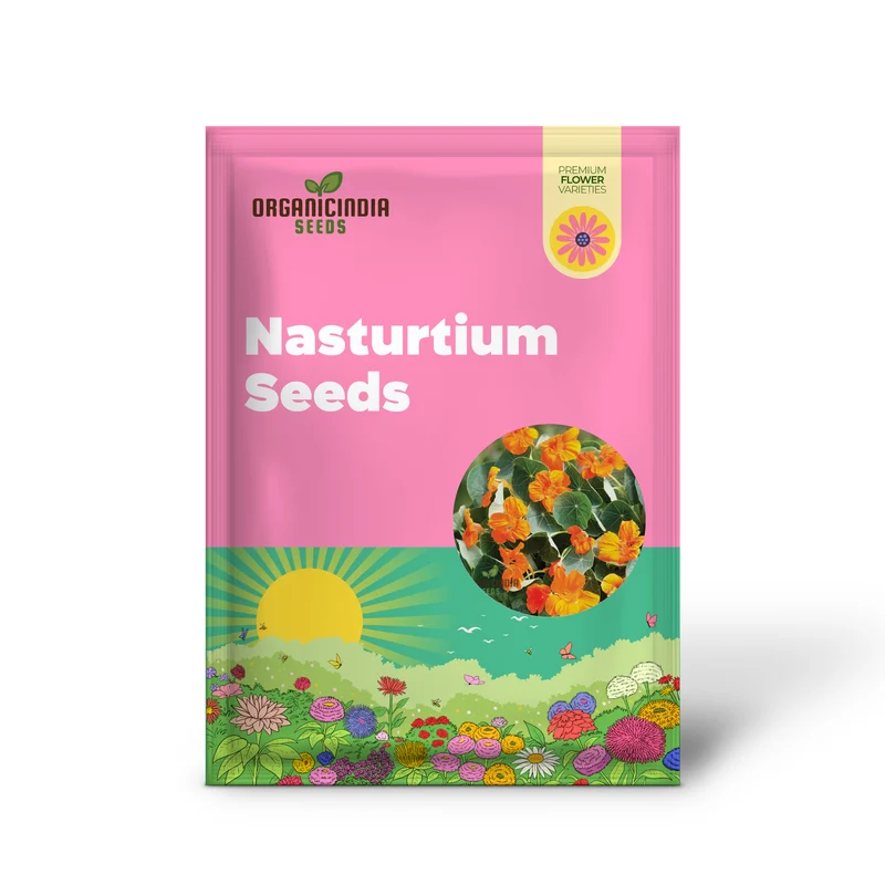 Nasturtium Baby Orange Seeds For Planting: Easy-Grow Gardening Delight for Brightening Your Outdoor Spaces