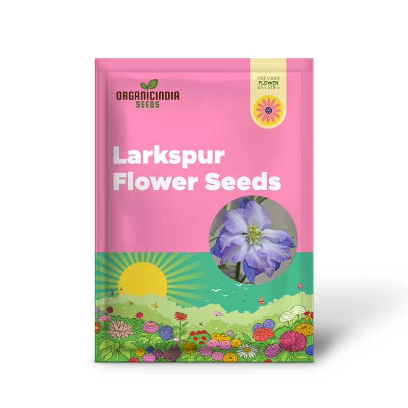 Larkspur Fancy Purple Picotee Seeds – Premium Garden Bloom Variety for Elegant Planting