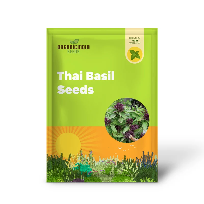 Thai Basil Seeds – Aromatic Variety for Gardening & Culinary Use