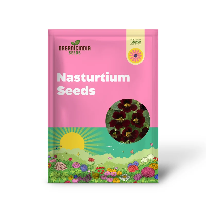 Black Velvet Nasturtium Seeds – Dark Bloom Variety for Garden Planting
