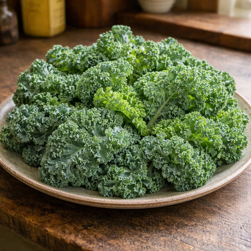 Chou frisé ‘Dwarf Blue Scotch’ ( Brassica oleracea var. acephala )