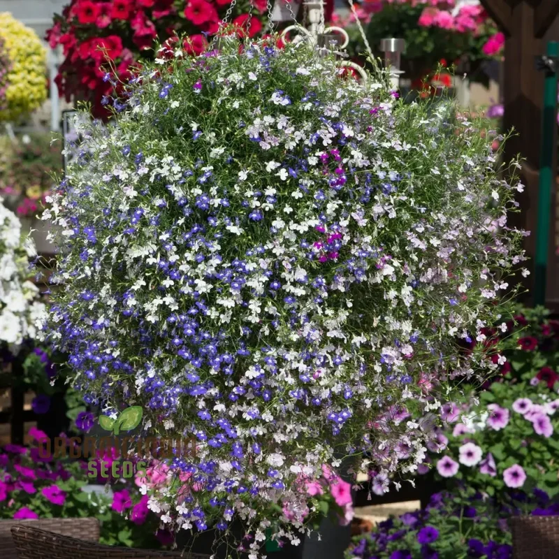 Lobelia Trailing Mixed - Perfect for Hanging Baskets, Window Boxes, and Garden Borders - Ideal for Creating a Cascading Colorful Display in Your Garden Spaces