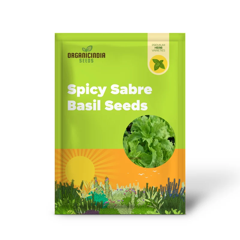 Spicy Sabre Basil Seeds – Heirloom, Aromatic & Easy-Grow Culinary Variety