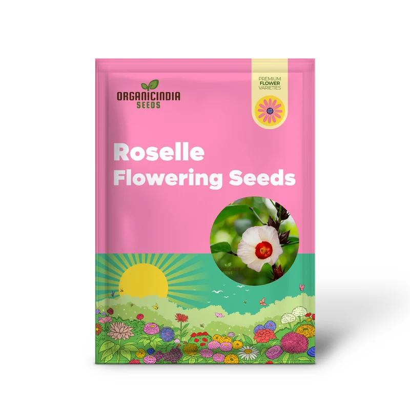 Roselle Seeds (Red Roselle Flowering Seeds) - Vibrant Blooms for Planting and Gardening