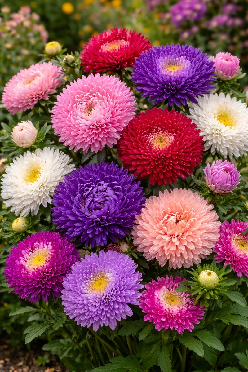 Reine-Marguerite Princess Mélange ( Callistephus chinensis )