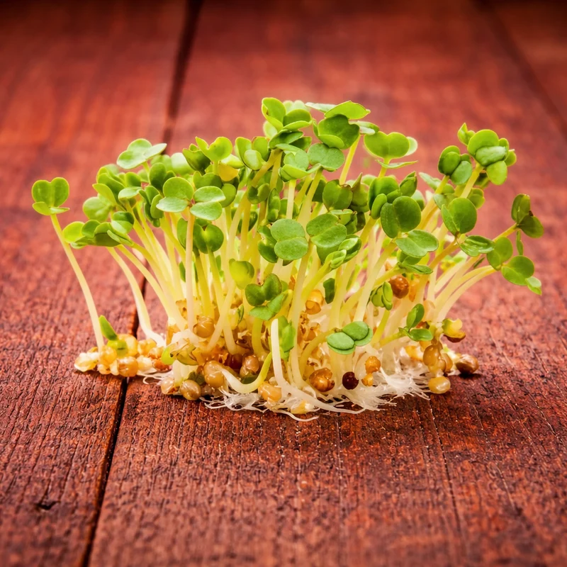 Roquette cultivée biologique pour micropousses ( Eruca sativa )