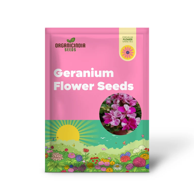 Geranium Flower Seeds Strip in Pink Color for Planting and Gardening - Ideal for Vibrant Garden Blooms