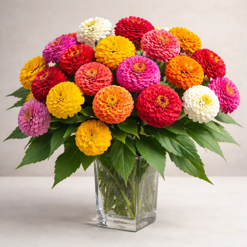 Zinnia mélange ‘Oklahoma’ ( Zinnia elegans )