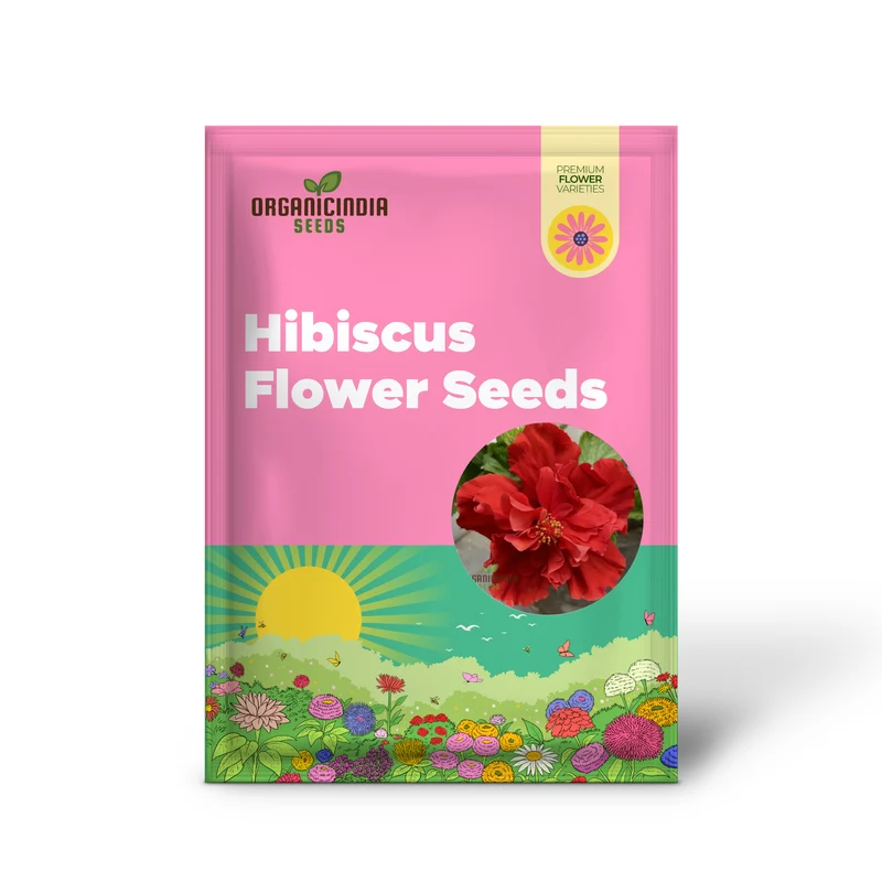 Hibiscus Seeds (Double Red Hibiscus Seeds) - Premium Vibrant Blooms for Gardens