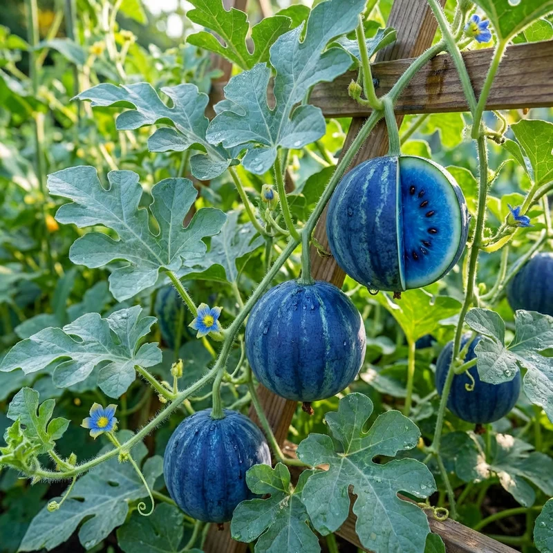 Blue Watermelon Fruit Seeds for Planting – Rare Heirloom Garden Variety