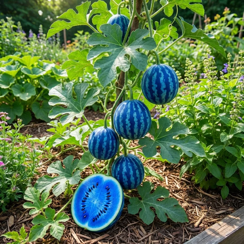 Blue Watermelon Seeds (Citrullus lanatus) – Heirloom Fruit Variety for Home Gardens