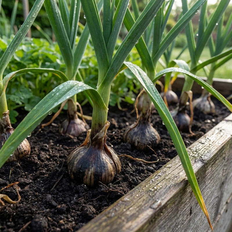 Black Garlic Seeds (Allium sativum) – Multi-Colour Heirloom Garlic for Garden Growing
