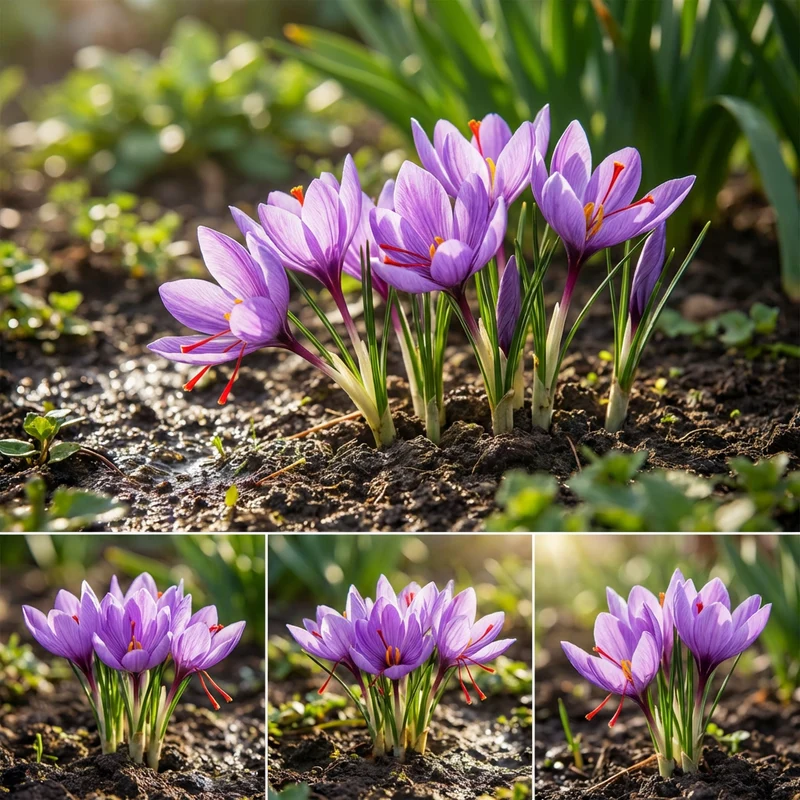 Crocus sativus Saffron Crocus Flower Seeds – Ornamental Purple Blooms for Garden Growing