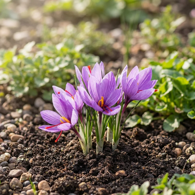 Crocus sativus Saffron Crocus Flower Seeds – Ornamental Purple Blooms for Garden Growing