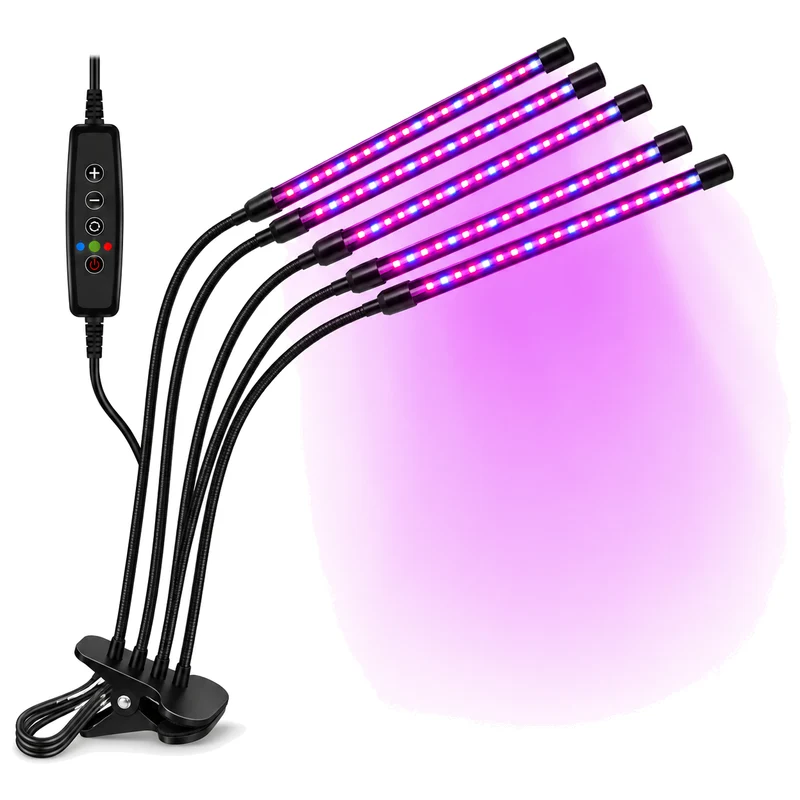 Lampe horticole à pince – 5 têtes