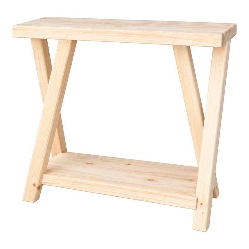 Table pour plantes en pin naturel – 11 × 22 × 22 po