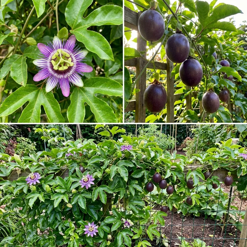 Passiflora edulis Purple Passion Fruit Seeds for Home Garden and Climbing Vine Growth