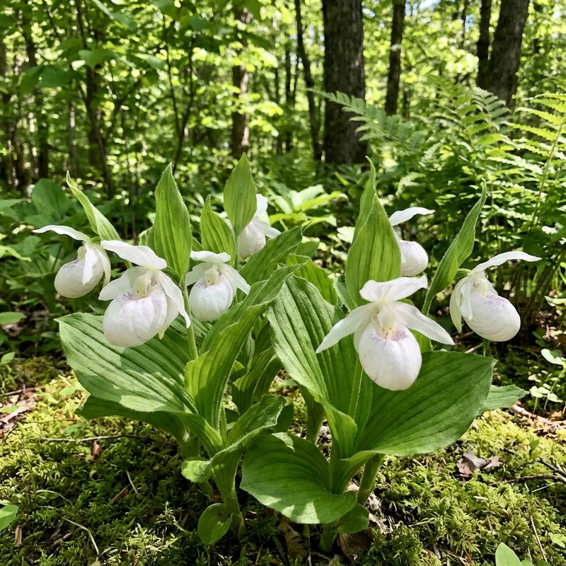 Cypripedium acaule White Lady’s Slipper Flower Seeds for Planting – Heirloom, Non-GMO, High Germination Seeds