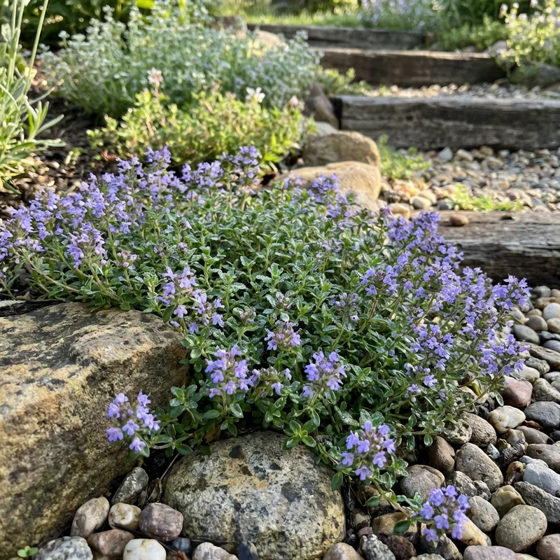 Blue Creeping Thyme (Thymus serpyllum) Seeds for Planting – Decorative Flowering Ground Cover