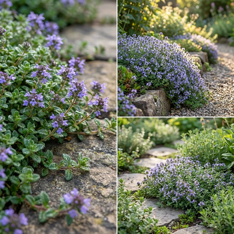 Blue Creeping Thyme Flower Seeds for Planting – Heirloom Non-GMO Seeds with High Germination for Organic Garden Ground Cover