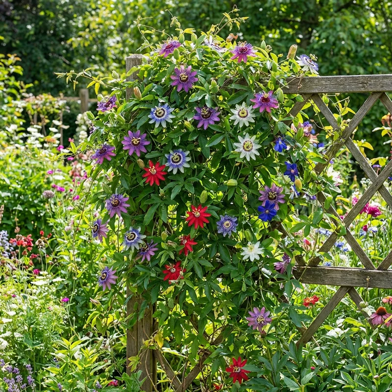 Mixed Color Passion Flower Seeds – Non-GMO, Heirloom, High Germination Organic Garden Seeds for Planting