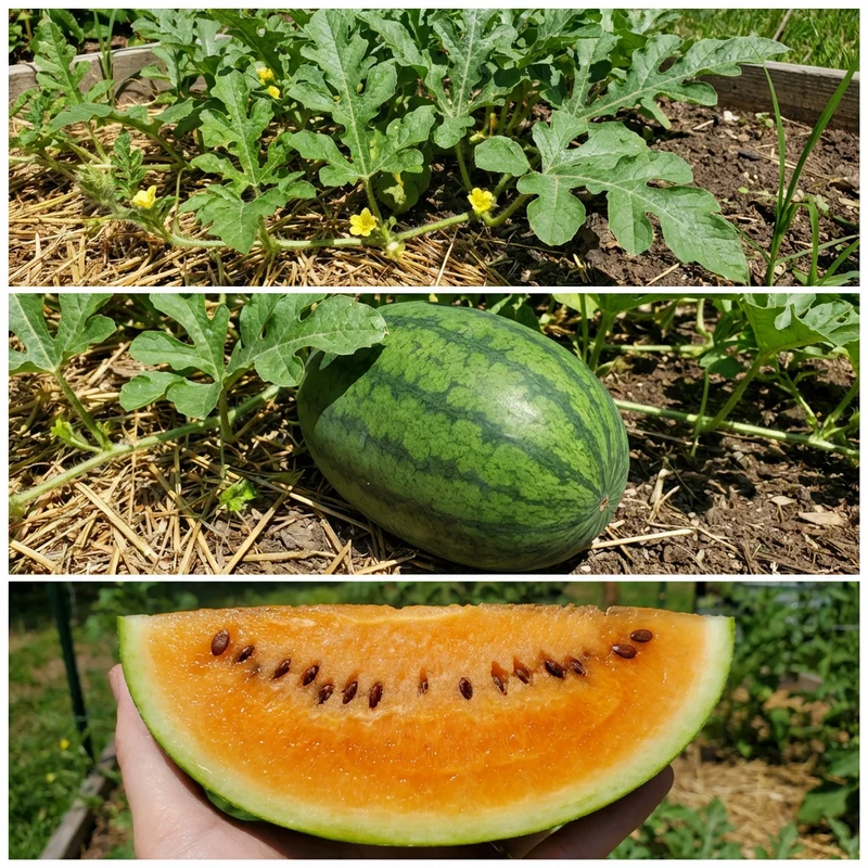 Tendersweet Orange Watermelon (Citrullus lanatus) Fruit Seeds – Sweet Flavor Heirloom Seeds for Garden Growing