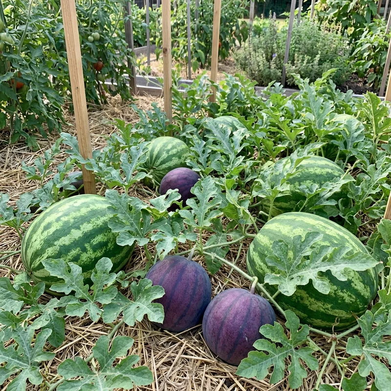 Green Purple Watermelon Planting Seeds (Citrullus lanatus) – Traditional Heirloom Fruit Garden Seeds