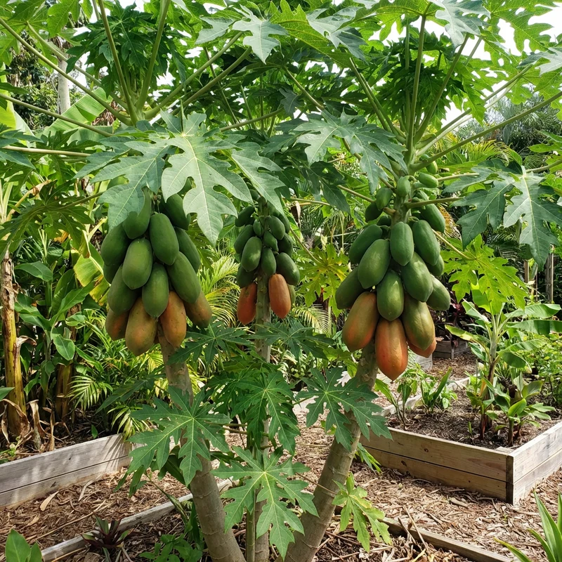 Taiwan Red Lady Papaya Fruit Seeds for Planting – Sweet Tropical Fruit, Heirloom, High Germination, Non-GMO Organic Garden Seeds