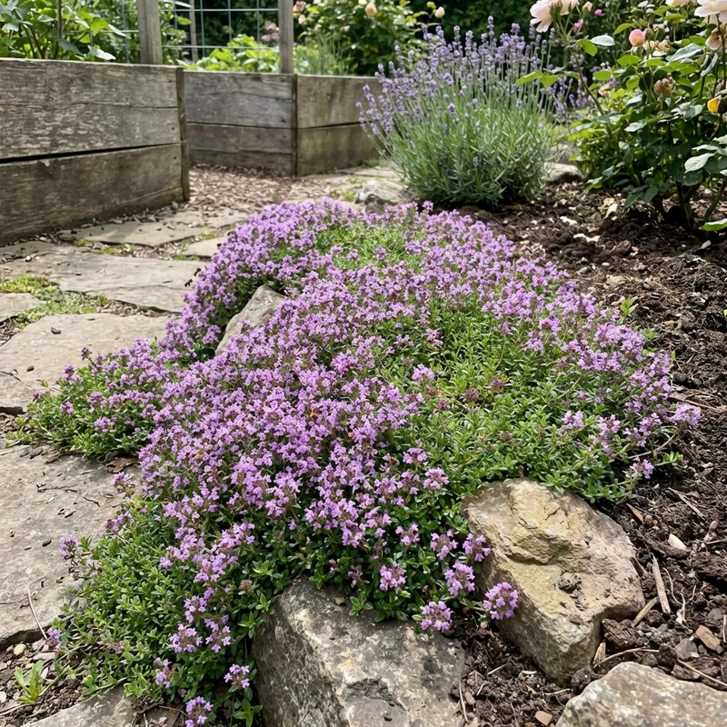 Purple Creeping Thyme (Thymus serpyllum) Flower Seeds for Planting – Heirloom Fragrant Ground Cover