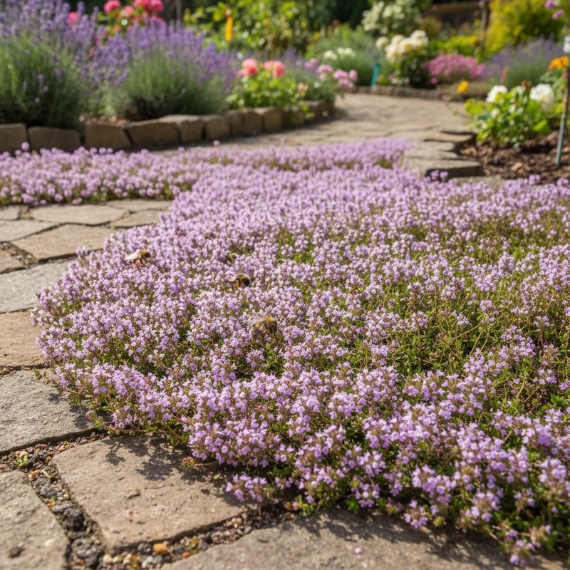 Creeping Thyme Flower Seeds (Thymus serpyllum) – Heirloom Garden Seed Mix for Ground Cover Blooms