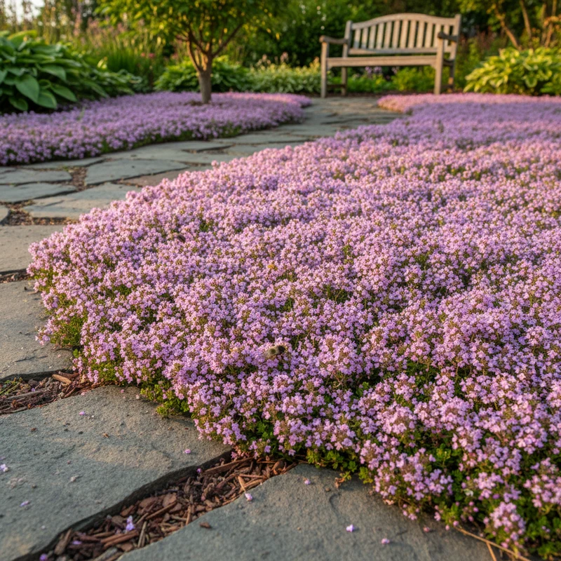 Creeping Thyme Flower Seeds Mix for Planting – Heirloom & Non-GMO Garden Seeds