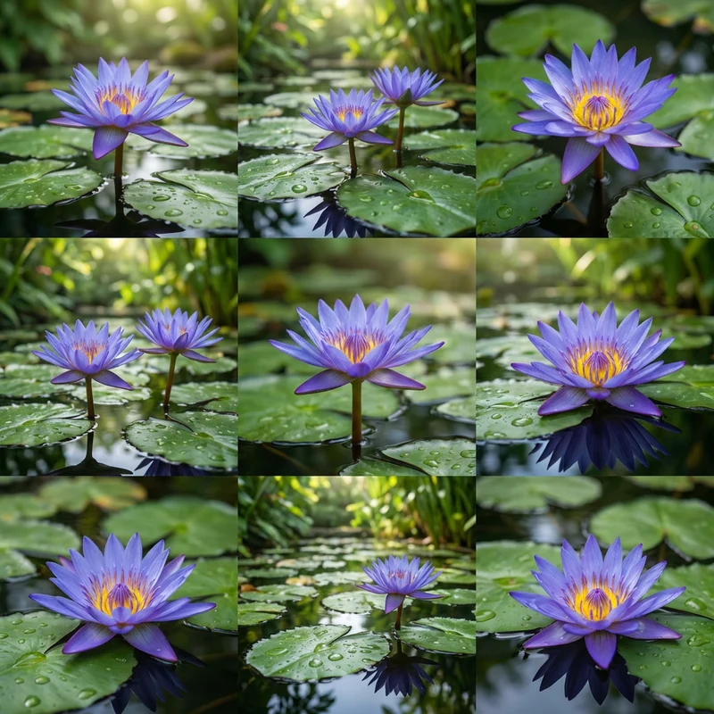 Nymphaea caerulea Seeds | Blue Lotus Aquatic Flower Seeds for Pond Gardening