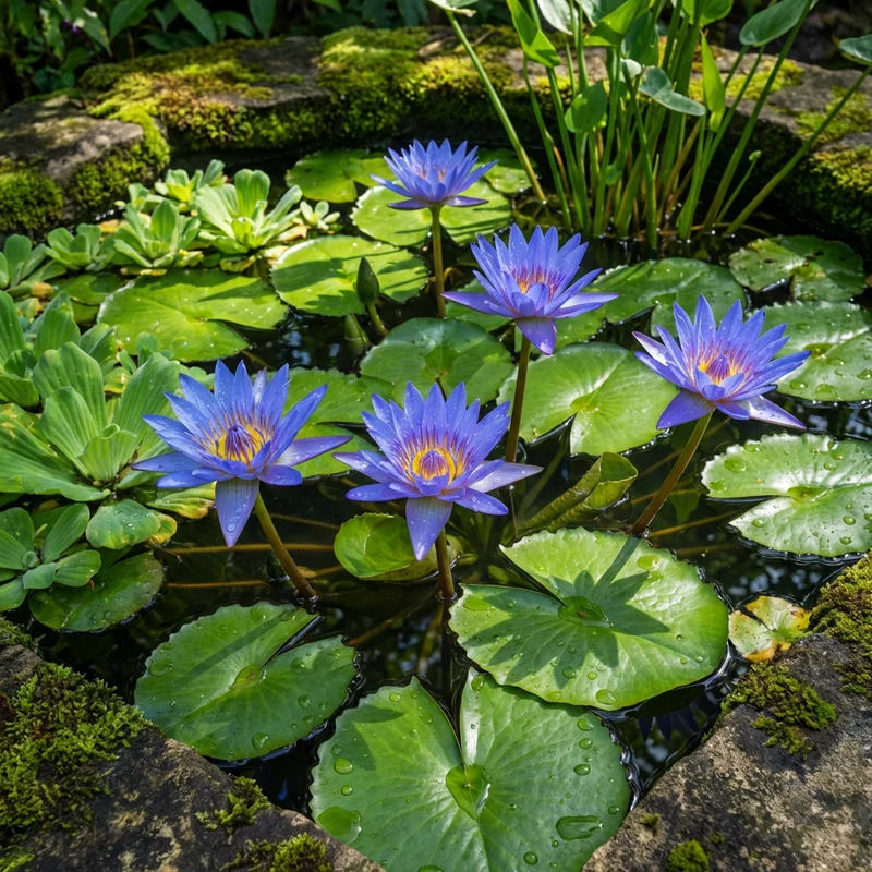 Nymphaea caerulea Blue Lotus Seeds – Heirloom Aquatic Flower for Ponds & Containers