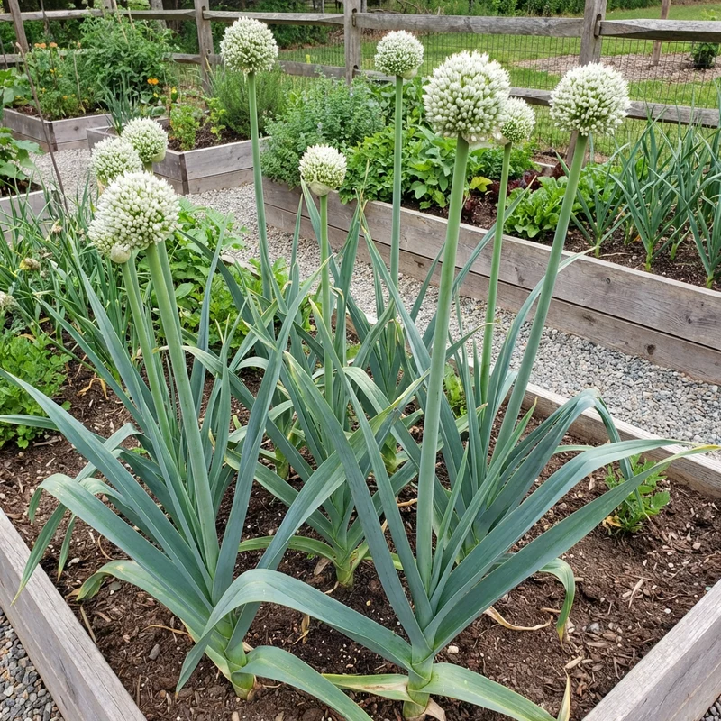 Allium ampeloprasum Elephant Garlic Seeds – White Heirloom Garlic Seeds for Home Gardening