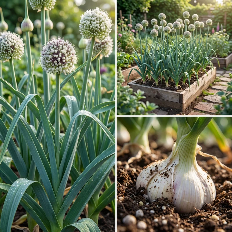 Elephant Garlic (Allium ampeloprasum) Seeds for Planting – Heirloom White Garden Seeds with High Germination