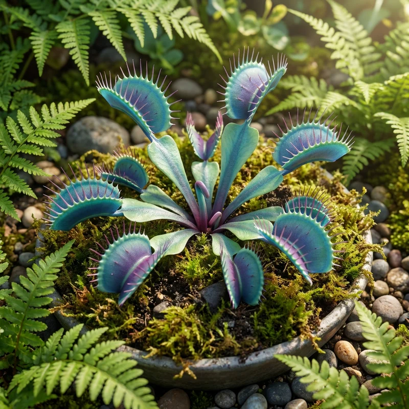 Dionaea muscipula Blue Green Venus Flytrap Seeds for Planting – Exotic Carnivorous Plant
