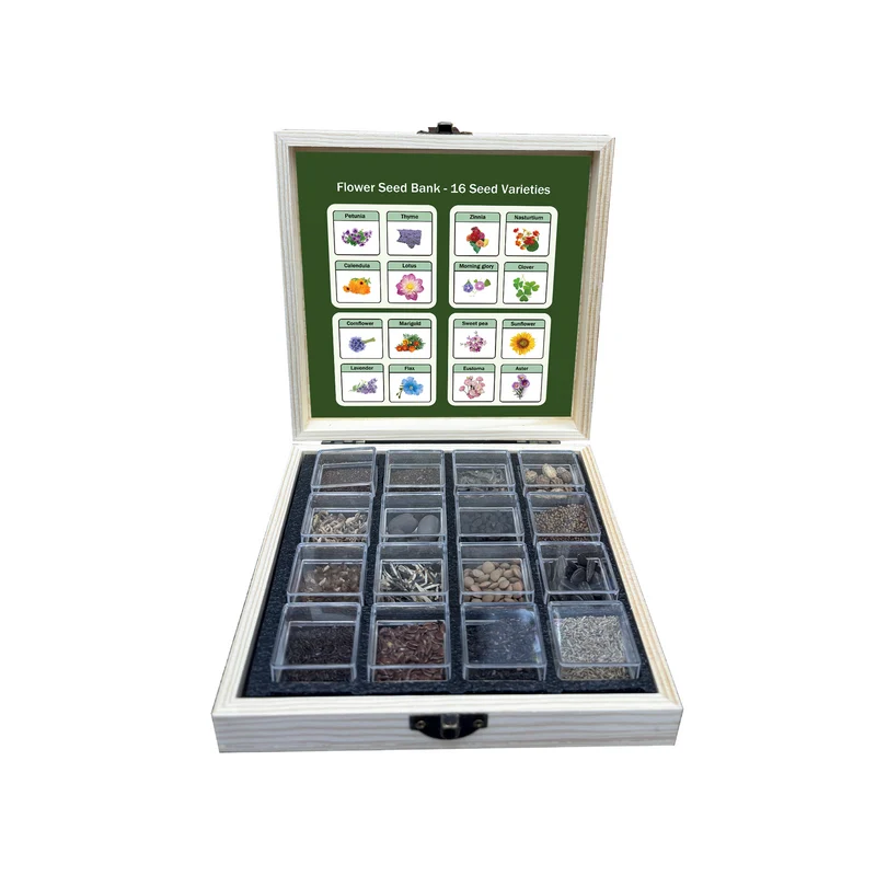 All-in-One Flower Seed Bank - 16 Seed Varieties