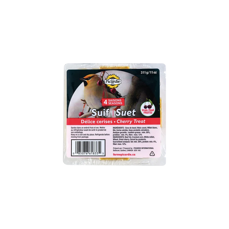 Suif aux cerises pour oiseaux Picardie