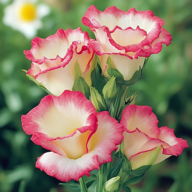 Lisianthus Rosita 2 Hot Lips Seeds, Bold Pink & White Blooms for Vibrant Gardens & Bouquets