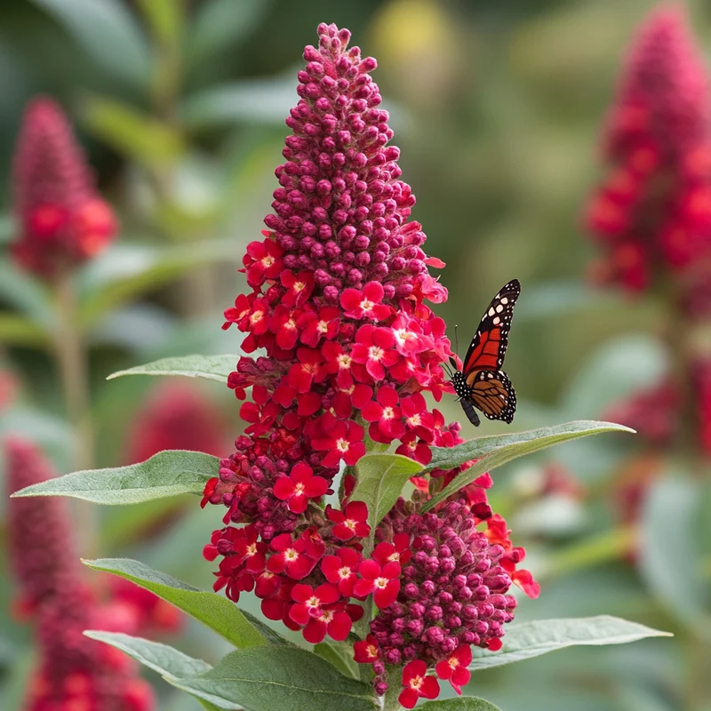Miss Molly Butterfly Bush Seeds – Buddleja ‘Miss Molly’ Ruby-Red Blooms for Pollinator Gardens