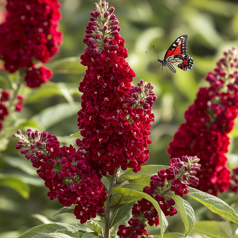 Miss Molly Butterfly Bush Seeds – Buddleja ‘Miss Molly’ Ruby-Red Blooms for Pollinator Gardens