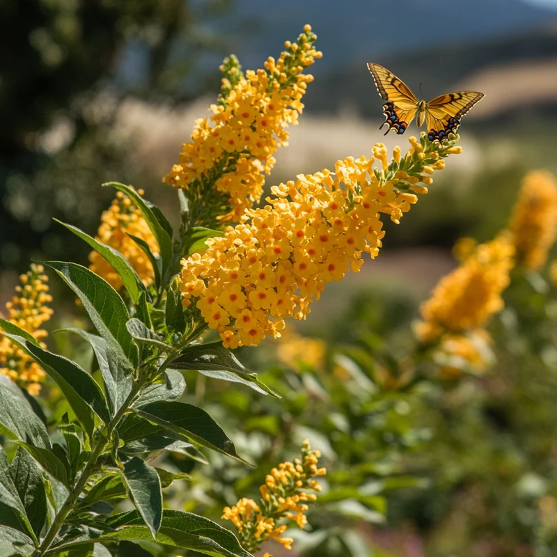 Sungold Butterfly Bush Seeds – Buddleja Weyeriana ‘Sungold’ Golden-Yellow Blooms & Pollinator-Friendly Shrub