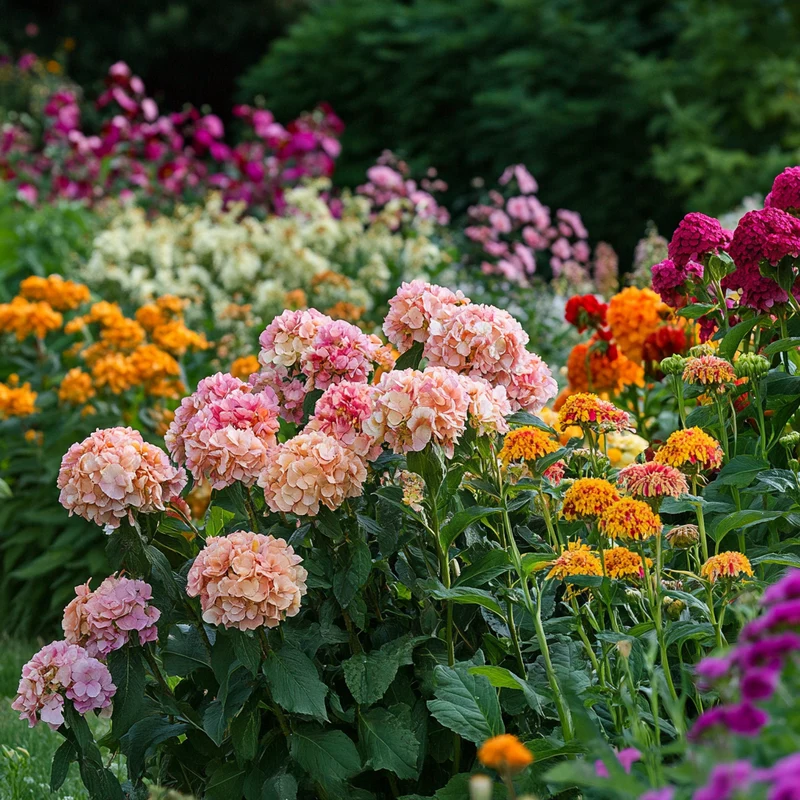 Round Cluster Bloom Seeds – Classic Vibrant Flowering Variety for Garden Borders