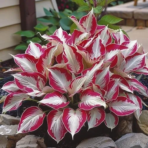 Hosta Plant Seeds White And Red